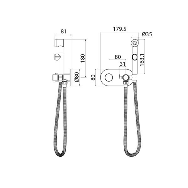 Гигиенический душ  IDDIS Axes (AXESBRBi08)